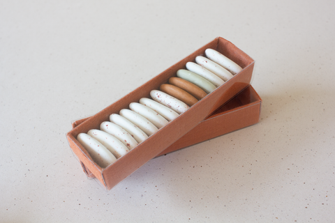 Schuifdoosje lang in tetra stof terracotta bruin - lot van 10 doosjes