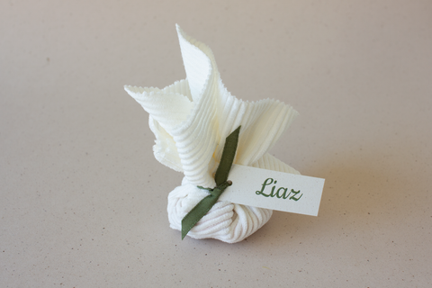 Stof fluwelen doekje - (gebroken) wit