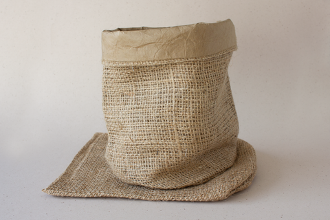 Jute zak ronde bodem 'groot'