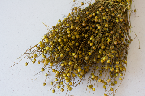 Vlas olijf/oker - per bundel