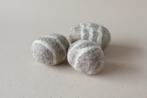 Vilten keien - set van 3 stuks
