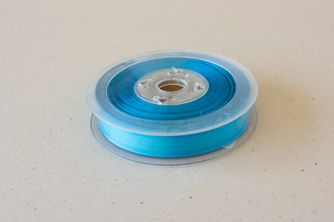Semi transparant lint 'oceaanblauw' - 15 mm - rol van 25 m