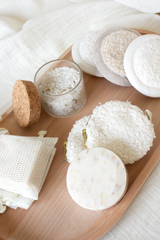 NIEUW - Zakje in gaasdoek - gebroken wit