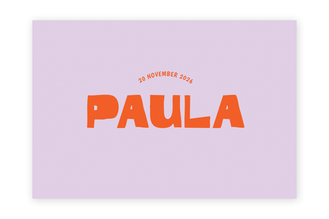 Geboortekaartje Paula - vibrant