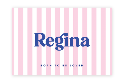 Geboortekaartje Regina - streepjes