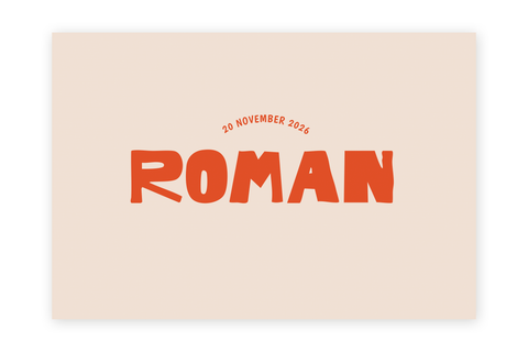 Geboortekaartje Roman - vibrant