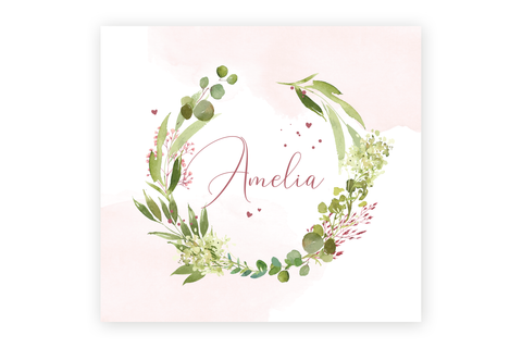 Geboortekaartje Amelia - bloemen