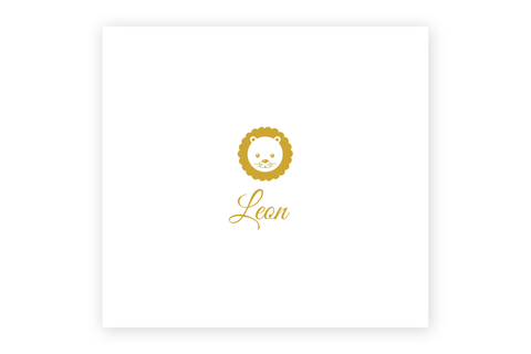 Geboortekaartje Leon - leeuwtje
