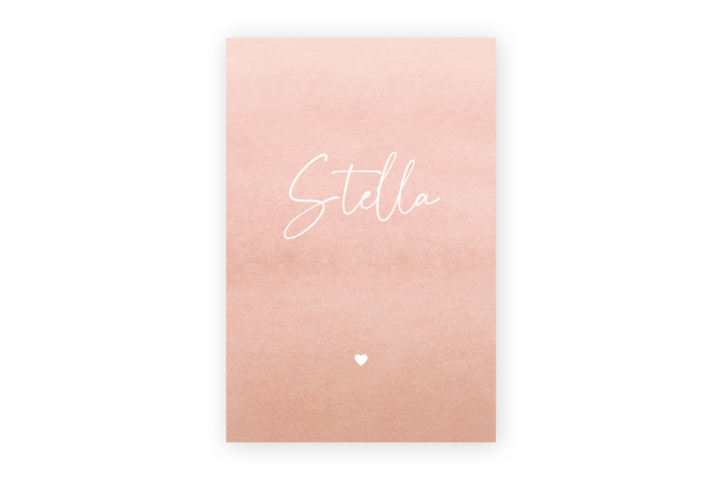 Geboortekaartje Stella - hartje