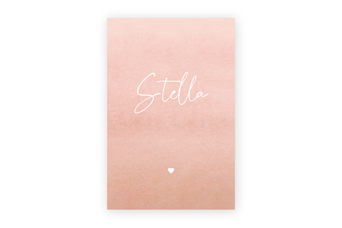 Geboortekaartje Stella - hartje