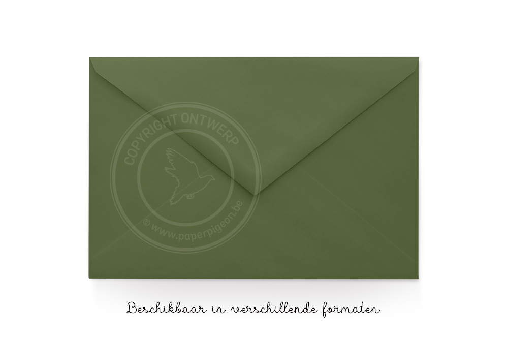Envelop - zijdegroen voor geboortekaarten huwelijksuitnodiging cadeaubonnen - Paper Pigeon