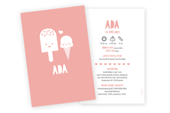 Geboortekaartje Ada - ijsje