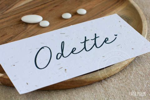 Geboortekaartje Odette - groeipapier