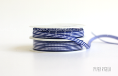 Lint 'ruitje blauw' - 5 mm - rol van 20 m  - Paper Pigeon